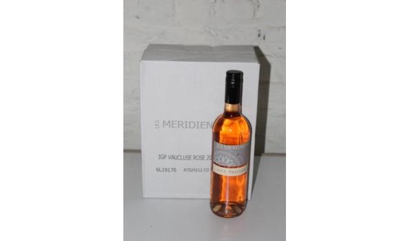 12 flessen à 75cl rosé wijn Les Meridiennes, Vaucluse, 2018